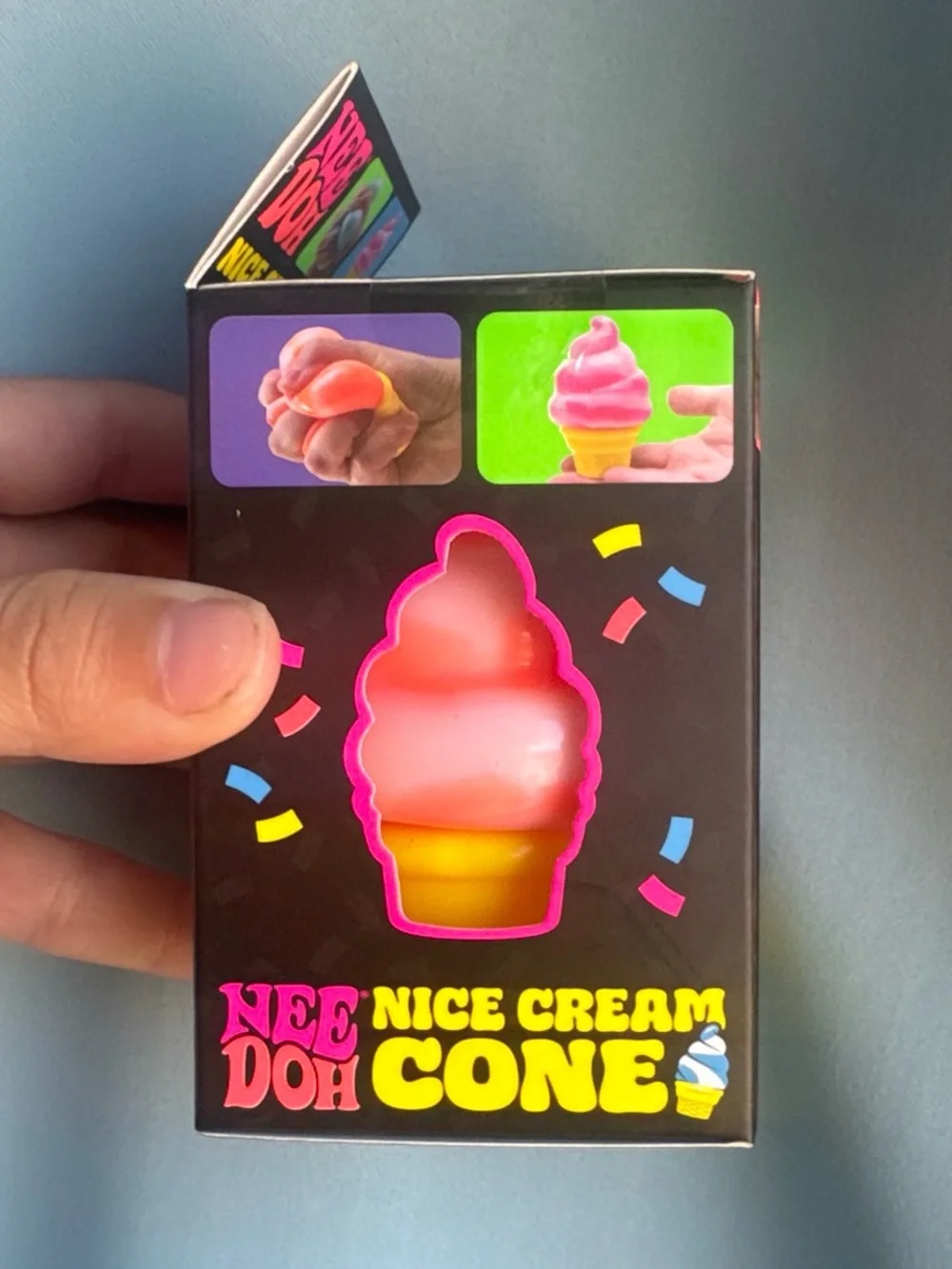 NeeDoh Nice Cream Cone Squishy Toy - Orange